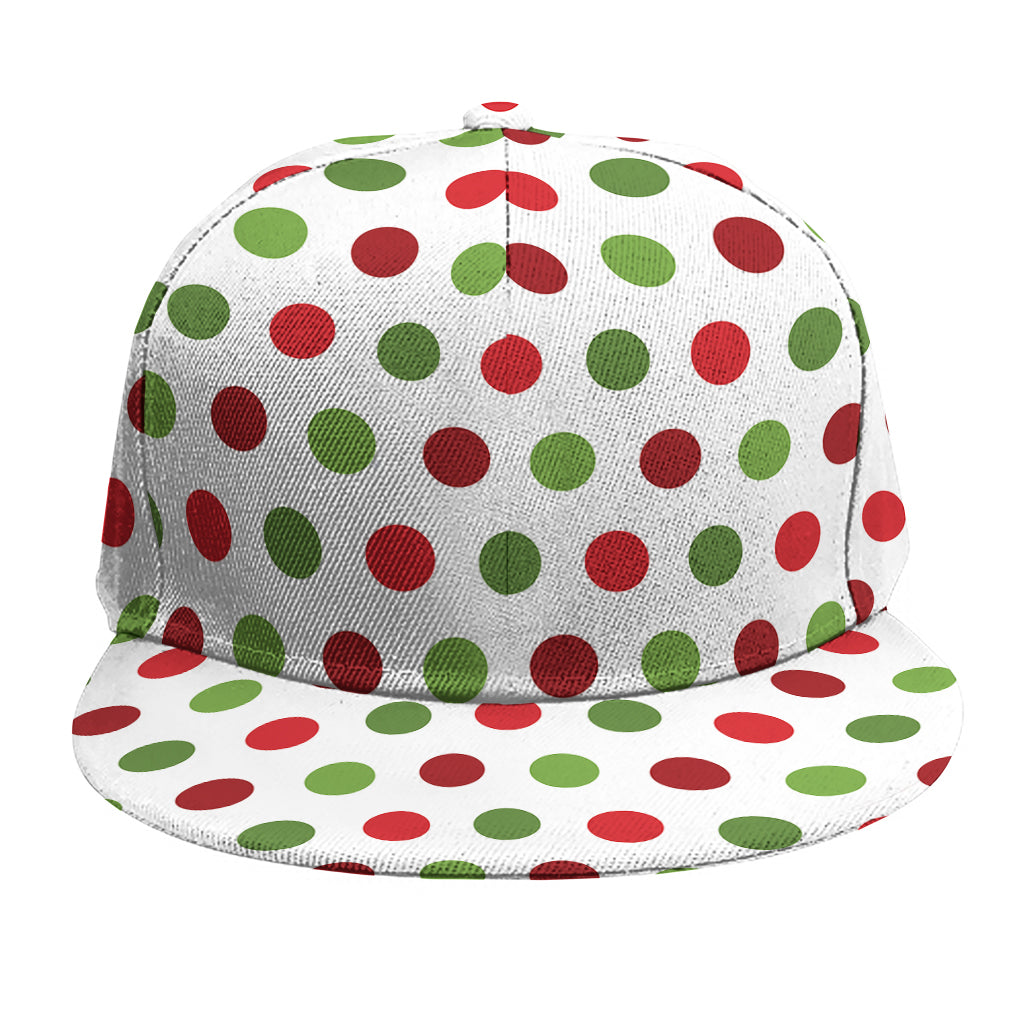 Merry Christmas Polka Dot Pattern Print Snapback Cap