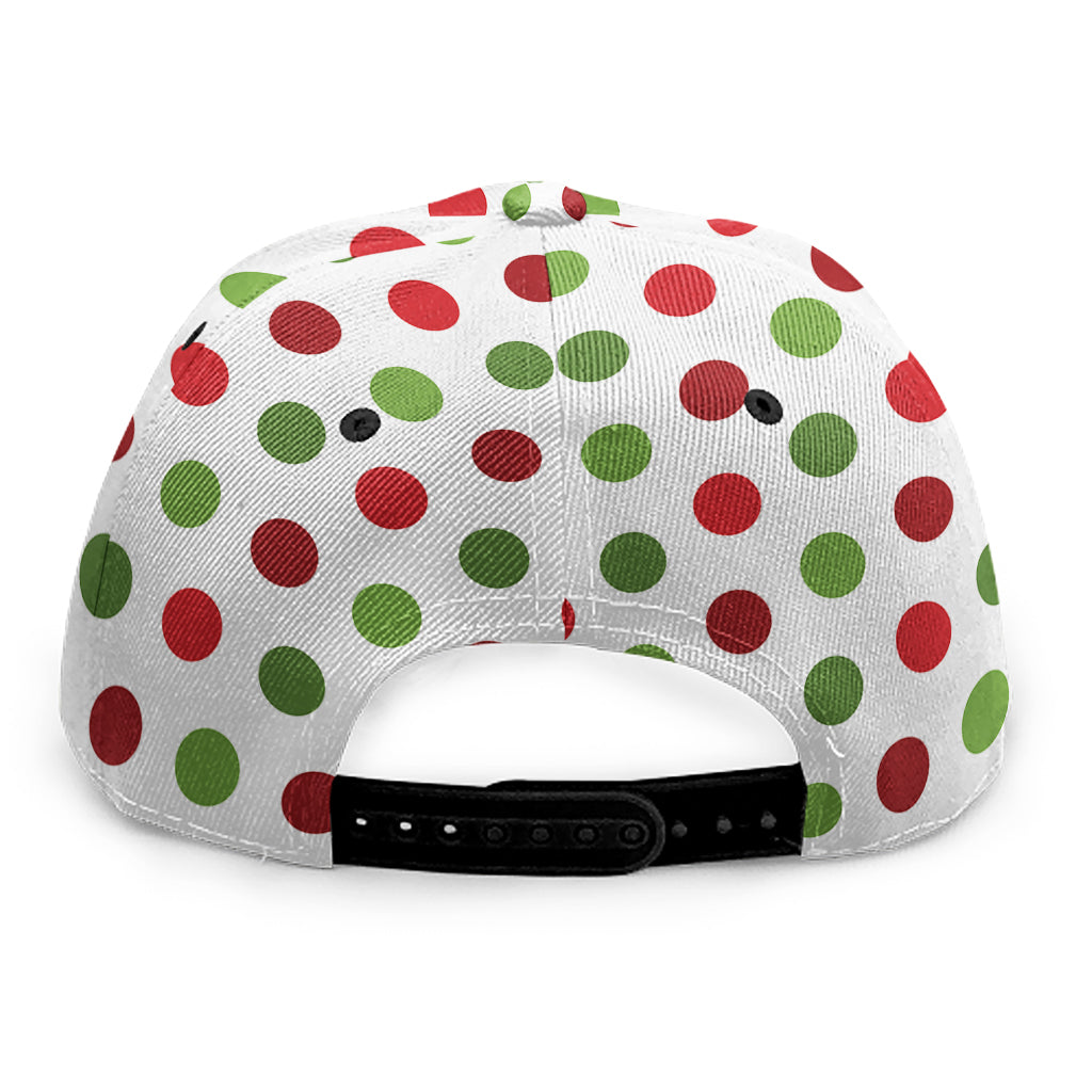 Merry Christmas Polka Dot Pattern Print Snapback Cap