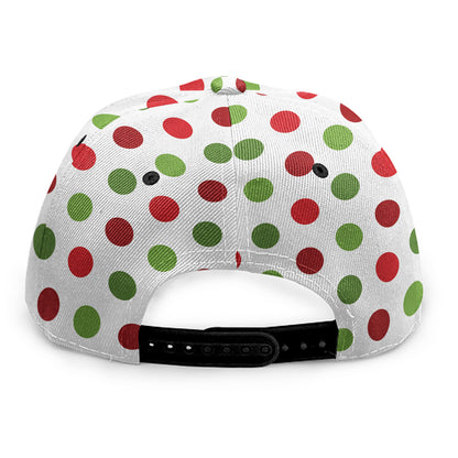 Merry Christmas Polka Dot Pattern Print Snapback Cap