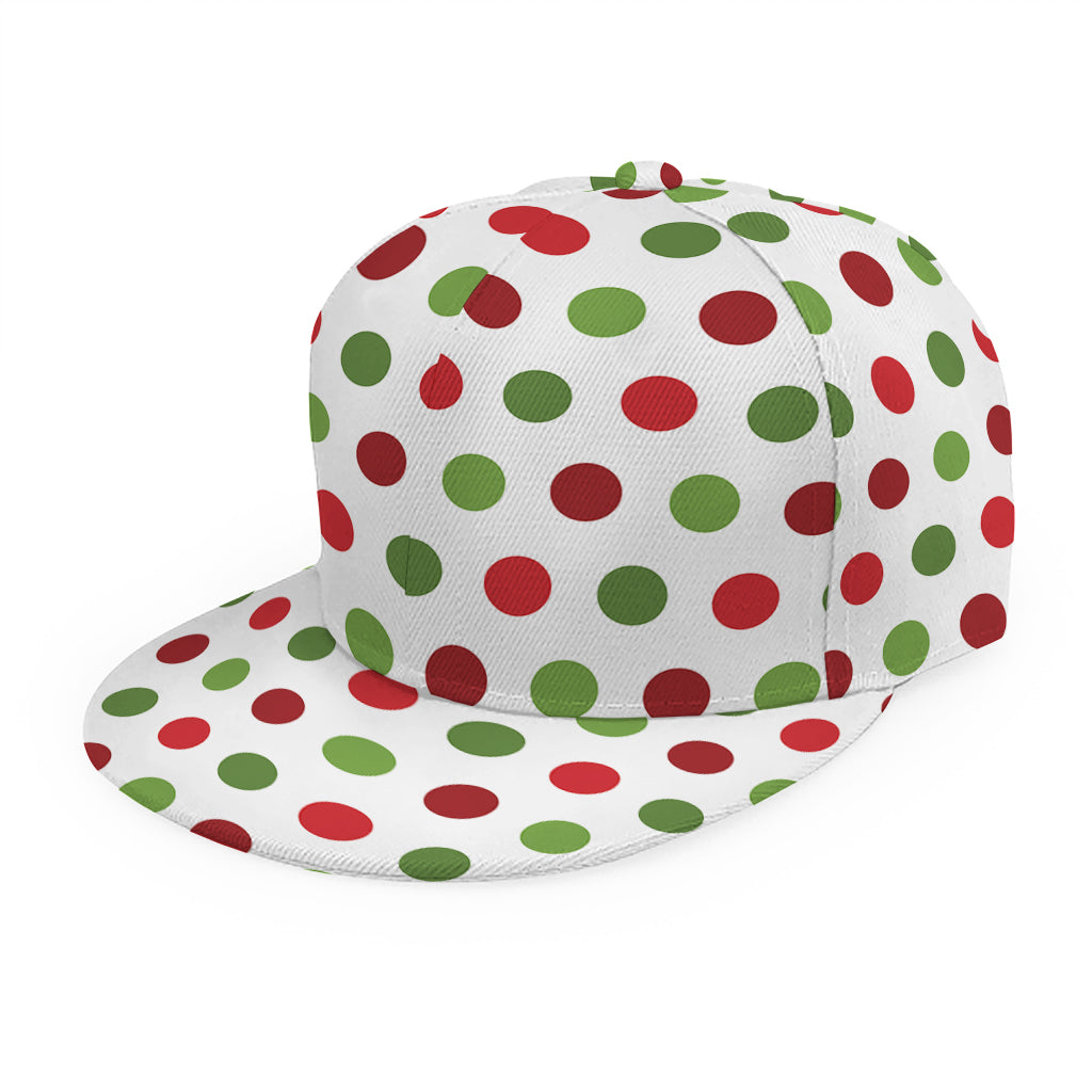 Merry Christmas Polka Dot Pattern Print Snapback Cap