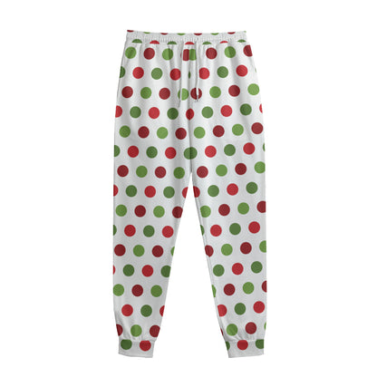 Merry Christmas Polka Dot Pattern Print Sweatpants