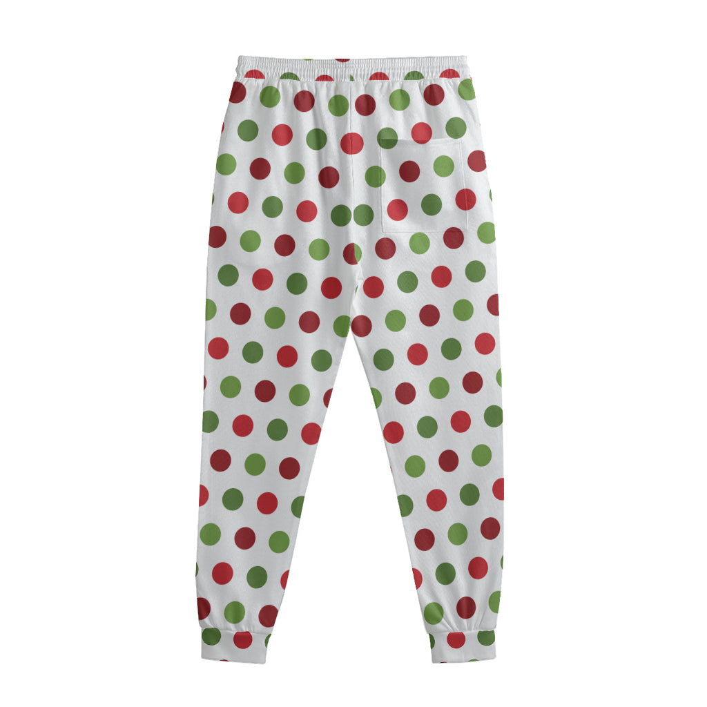 Merry Christmas Polka Dot Pattern Print Sweatpants