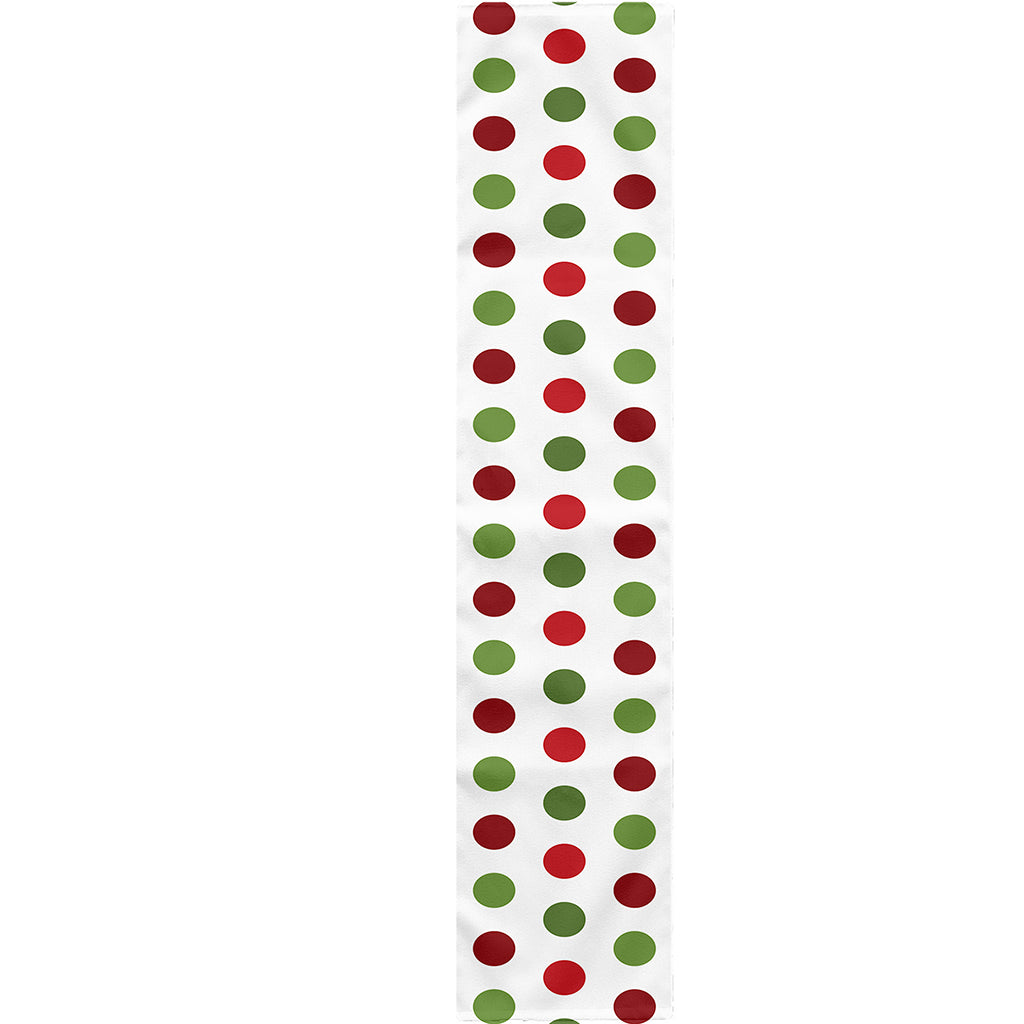 Merry Christmas Polka Dot Pattern Print Table Runner