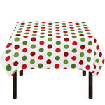 Merry Christmas Polka Dot Pattern Print Tablecloth