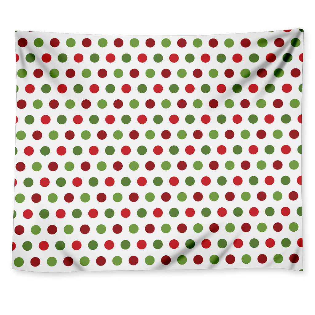 Merry Christmas Polka Dot Pattern Print Tapestry