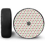 Merry Christmas Polka Dot Pattern Print Tire Cover With Camera Hole