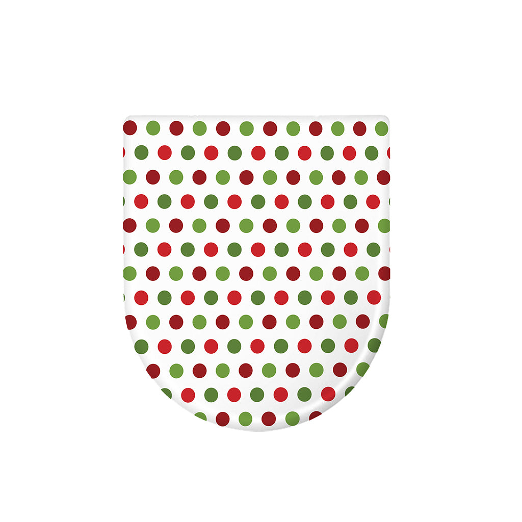 Merry Christmas Polka Dot Pattern Print Toilet Lid Cover