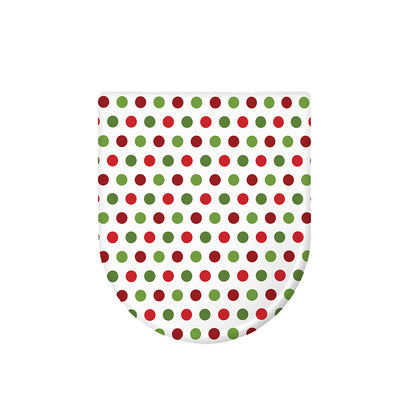 Merry Christmas Polka Dot Pattern Print Toilet Lid Cover
