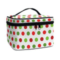 Merry Christmas Polka Dot Pattern Print Travel Makeup Bag