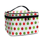 Merry Christmas Polka Dot Pattern Print Travel Makeup Bag