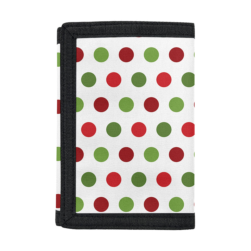 Merry Christmas Polka Dot Pattern Print Trifold Wallet