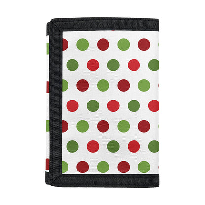 Merry Christmas Polka Dot Pattern Print Trifold Wallet