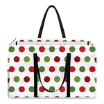 Merry Christmas Polka Dot Pattern Print Utility Tote Bag
