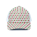 Merry Christmas Polka Dot Pattern Print White Mesh Trucker Hat
