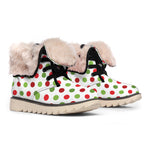 Merry Christmas Polka Dot Pattern Print Winter Boots