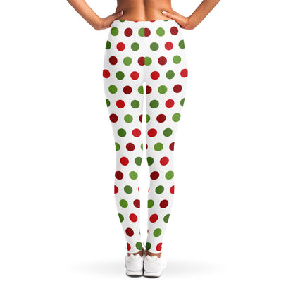 Merry Christmas Polka Dot Pattern Print Women's Leggings