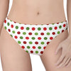 Merry Christmas Polka Dot Pattern Print Women's Thong