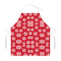 Merry Christmas Snowflakes Pattern Print Adjustable Apron