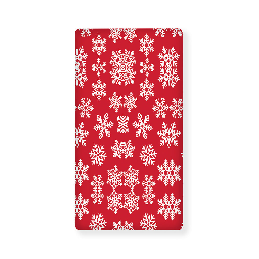 Merry Christmas Snowflakes Pattern Print Baby Crib Sheet