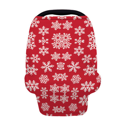 Merry Christmas Snowflakes Pattern Print Baby Seat Cover