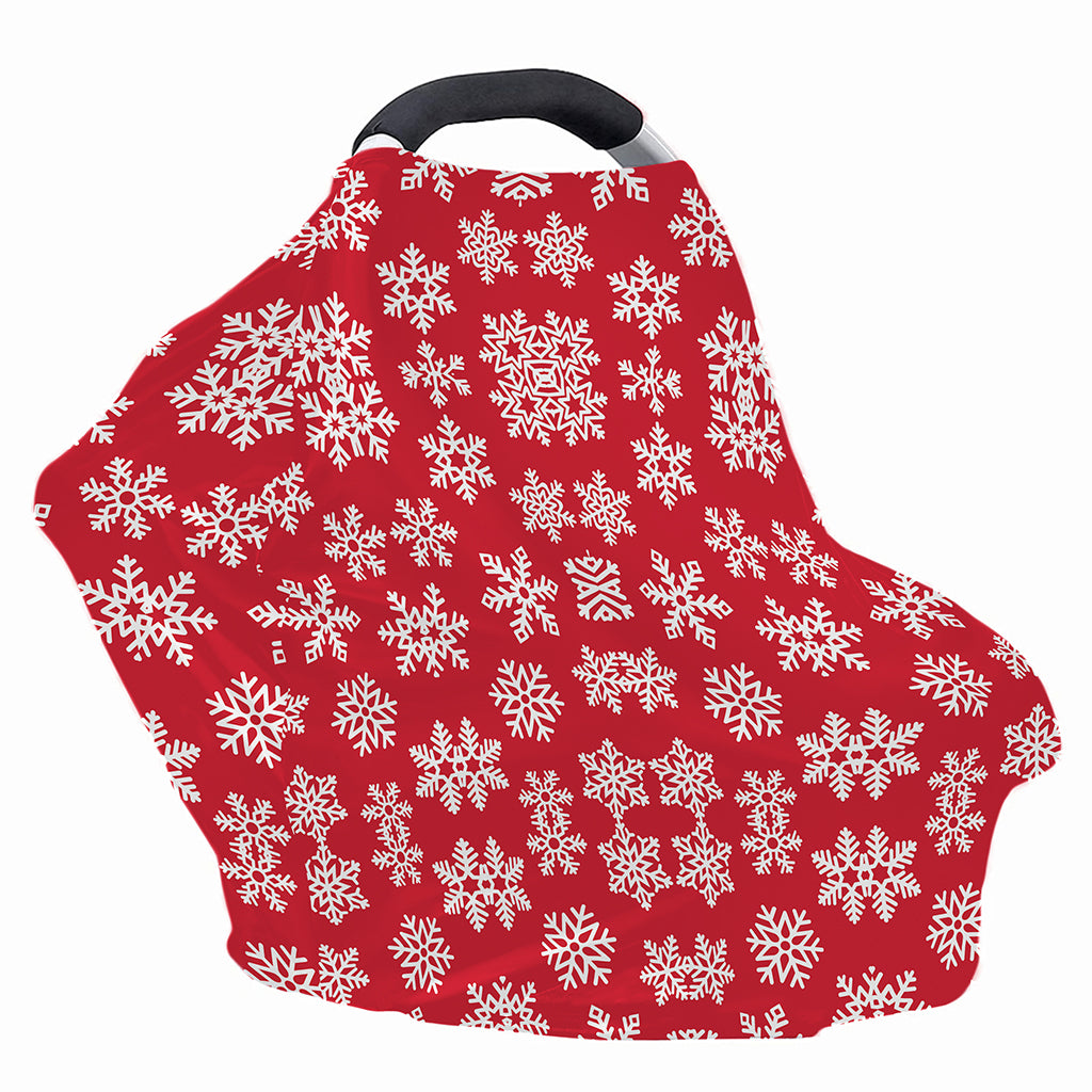Merry Christmas Snowflakes Pattern Print Baby Seat Cover