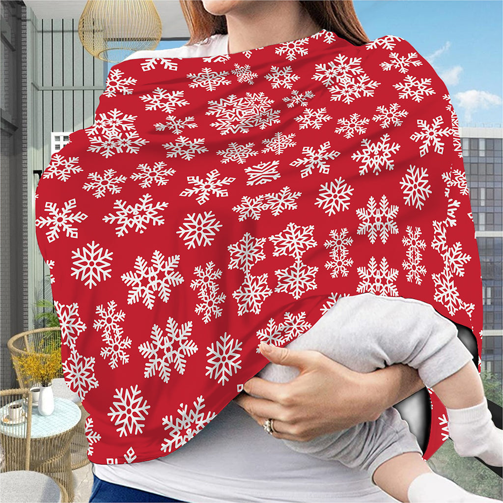 Merry Christmas Snowflakes Pattern Print Baby Seat Cover