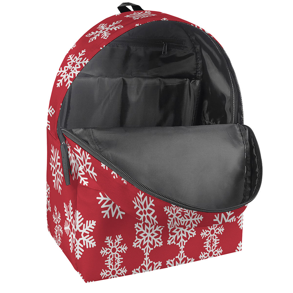 Merry Christmas Snowflakes Pattern Print Backpack
