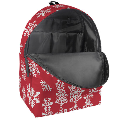 Merry Christmas Snowflakes Pattern Print Backpack