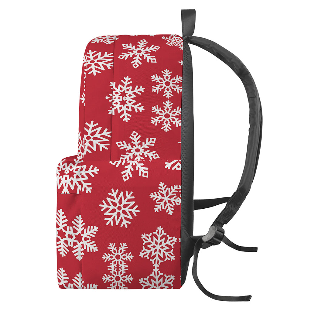 Merry Christmas Snowflakes Pattern Print Backpack