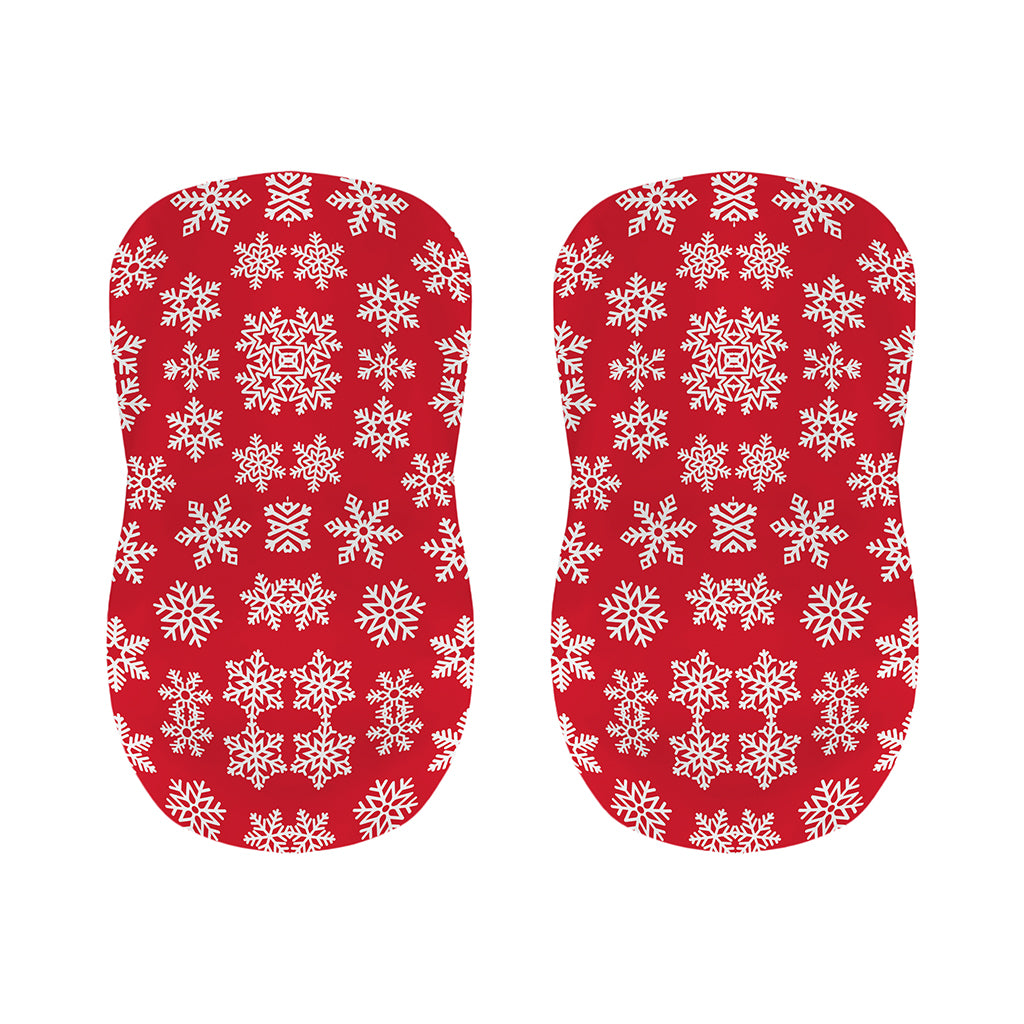 Merry Christmas Snowflakes Pattern Print Bar Stool Covers