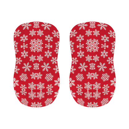 Merry Christmas Snowflakes Pattern Print Bar Stool Covers