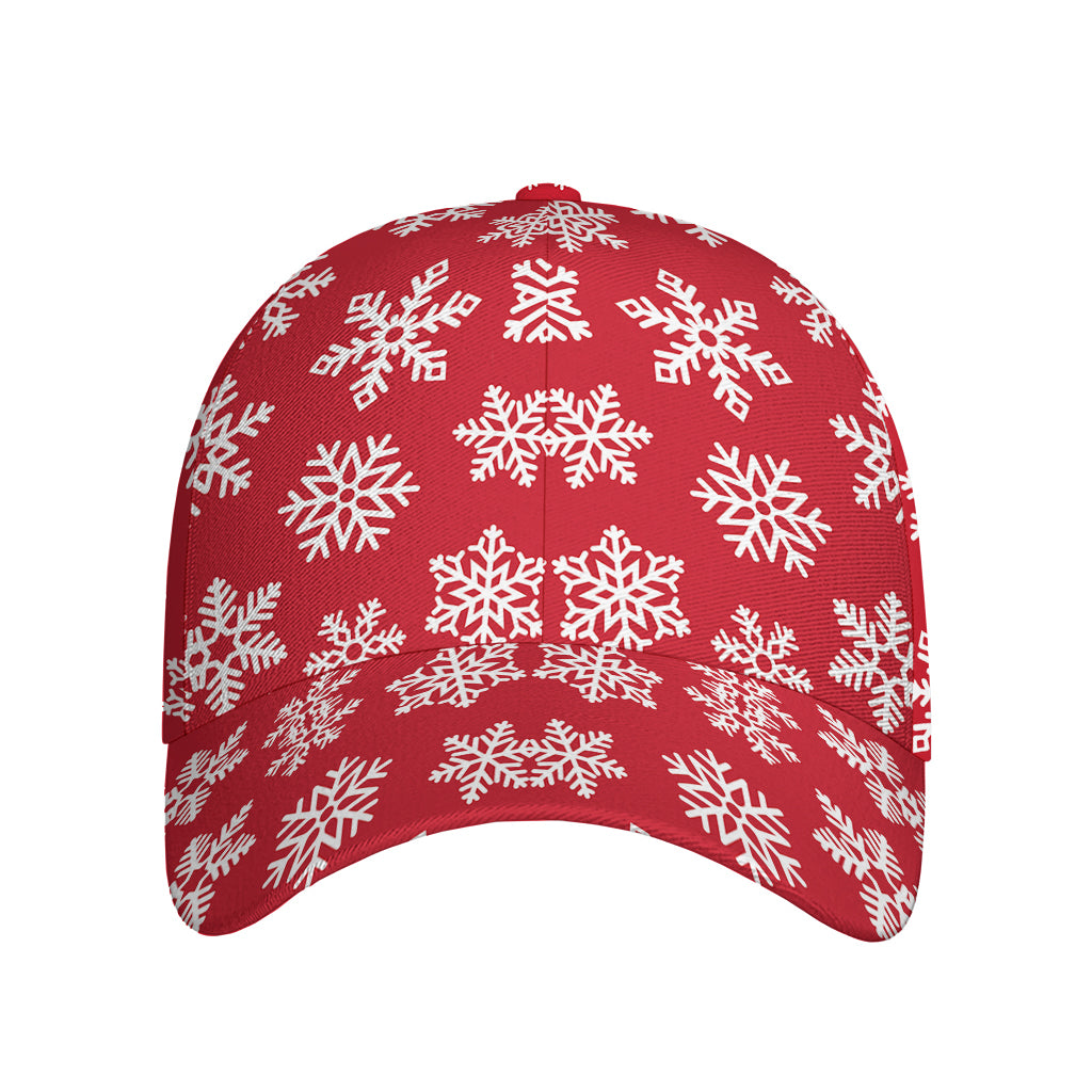 Merry Christmas Snowflakes Pattern Print Baseball Cap
