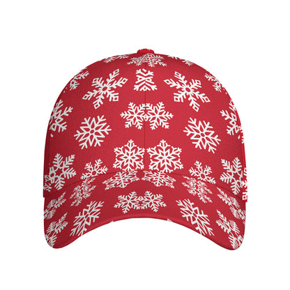 Merry Christmas Snowflakes Pattern Print Baseball Cap
