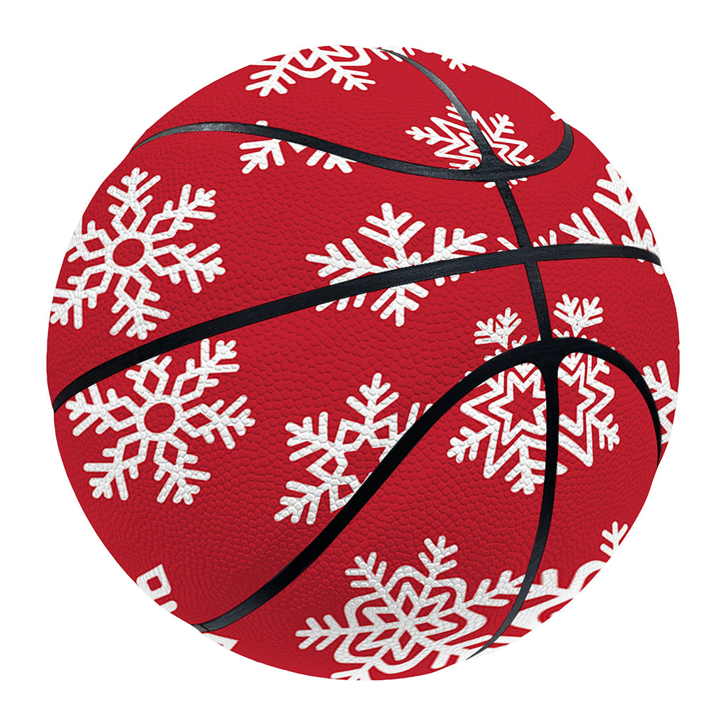 Merry Christmas Snowflakes Pattern Print Basketball