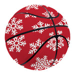 Merry Christmas Snowflakes Pattern Print Basketball