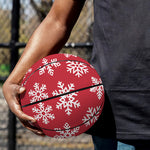 Merry Christmas Snowflakes Pattern Print Basketball