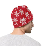 Merry Christmas Snowflakes Pattern Print Beanie