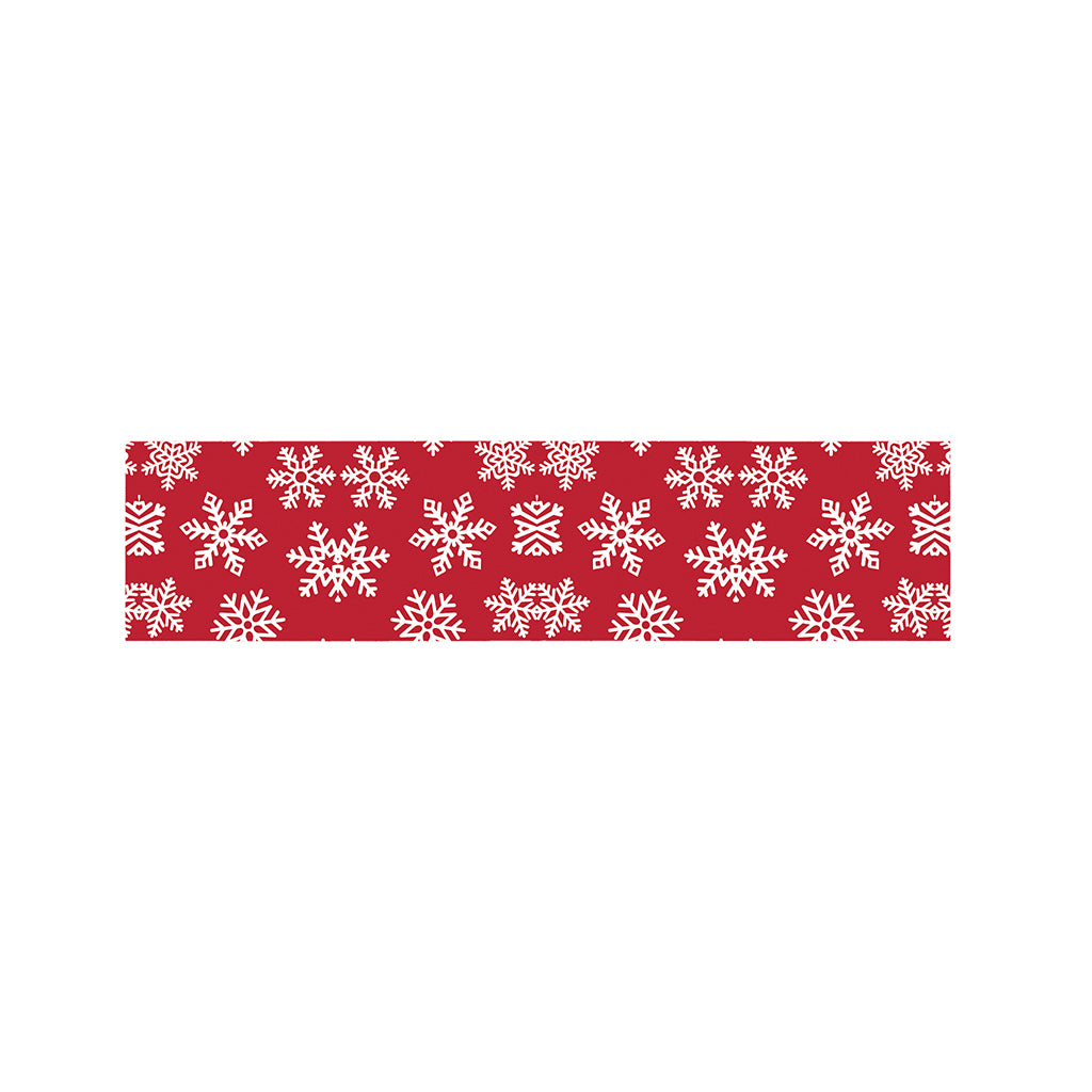 Merry Christmas Snowflakes Pattern Print Bed Runner