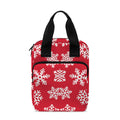 Merry Christmas Snowflakes Pattern Print Bible Tote Bag
