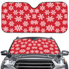 Merry Christmas Snowflakes Pattern Print Car Windshield Sun Shade