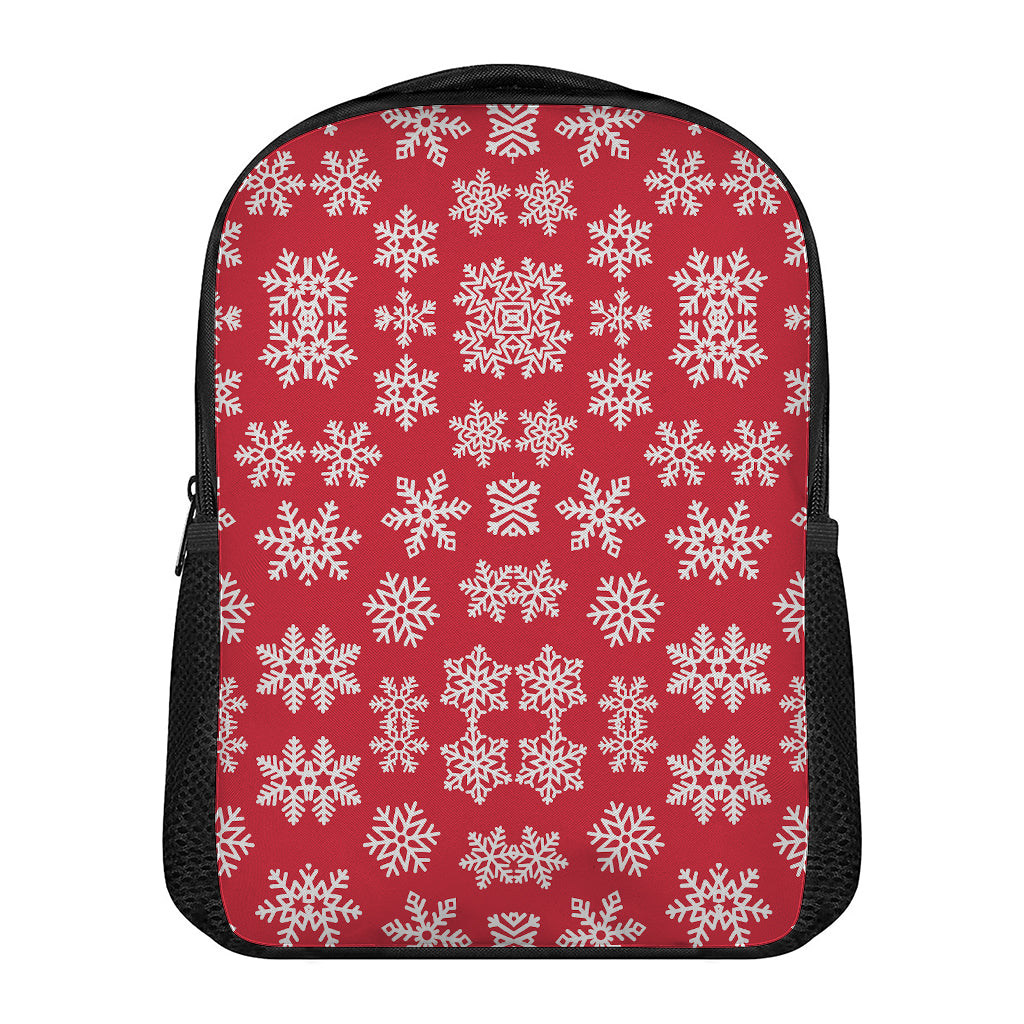 Merry Christmas Snowflakes Pattern Print Casual Backpack