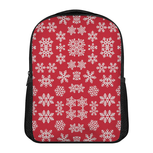 Merry Christmas Snowflakes Pattern Print Casual Backpack