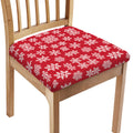 Merry Christmas Snowflakes Pattern Print Chair Cushion Cover