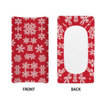 Merry Christmas Snowflakes Pattern Print Changing Pad Cover