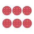 Merry Christmas Snowflakes Pattern Print Coaster Set