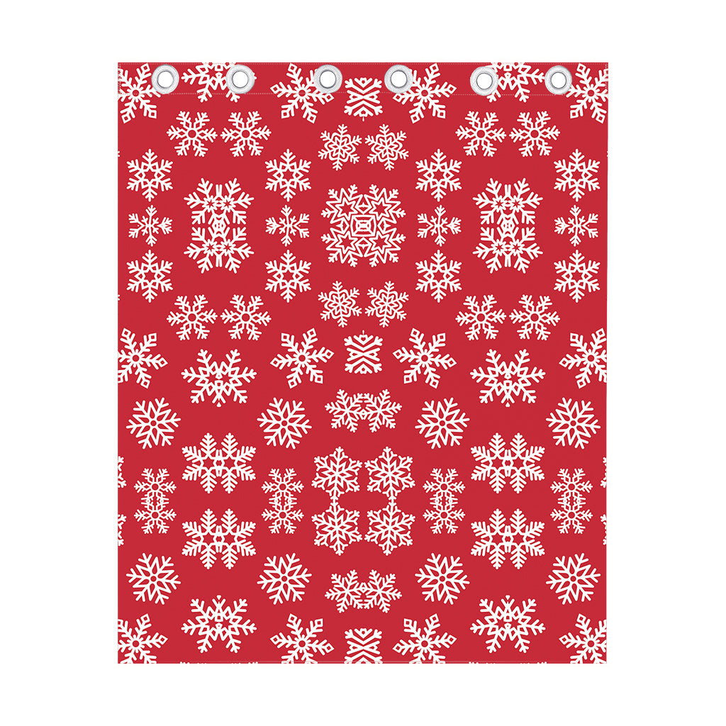 Merry Christmas Snowflakes Pattern Print Curtain