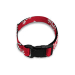 Merry Christmas Snowflakes Pattern Print Dog Collar