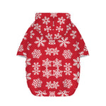 Merry Christmas Snowflakes Pattern Print Dog Zip Up Hoodie