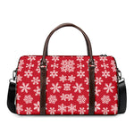 Merry Christmas Snowflakes Pattern Print Duffle Bag