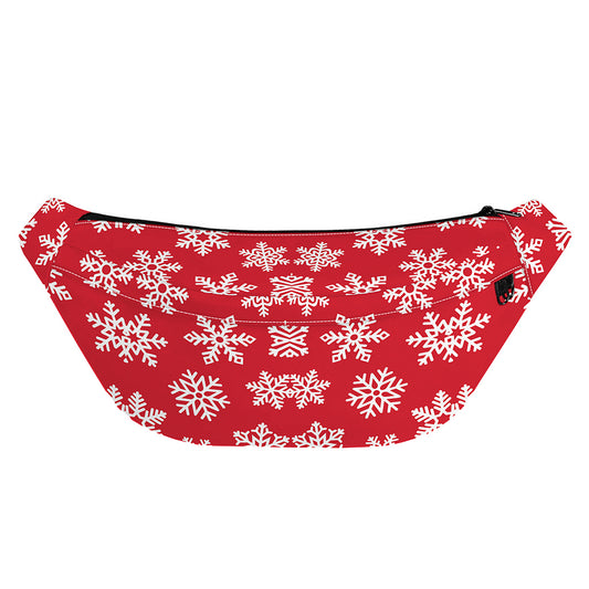 Merry Christmas Snowflakes Pattern Print Fanny Pack